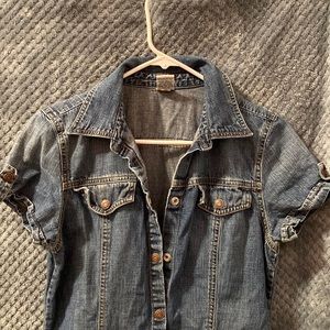 Cute 04 Jean dress !! With POCKETS to hide your stash of Bacon :))